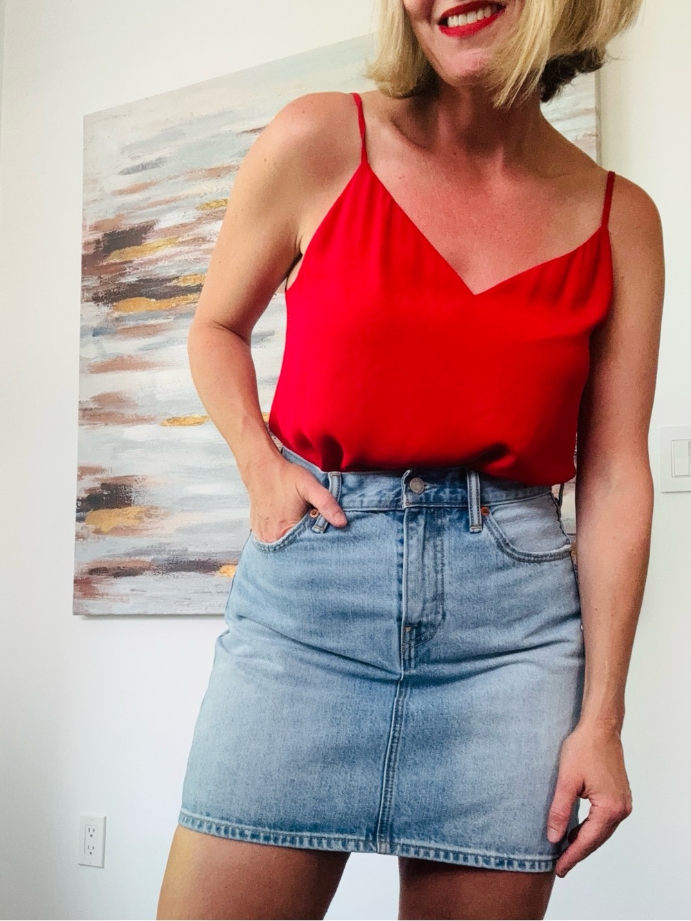 LEVI’S Light Wash Denim Skirt Size 29